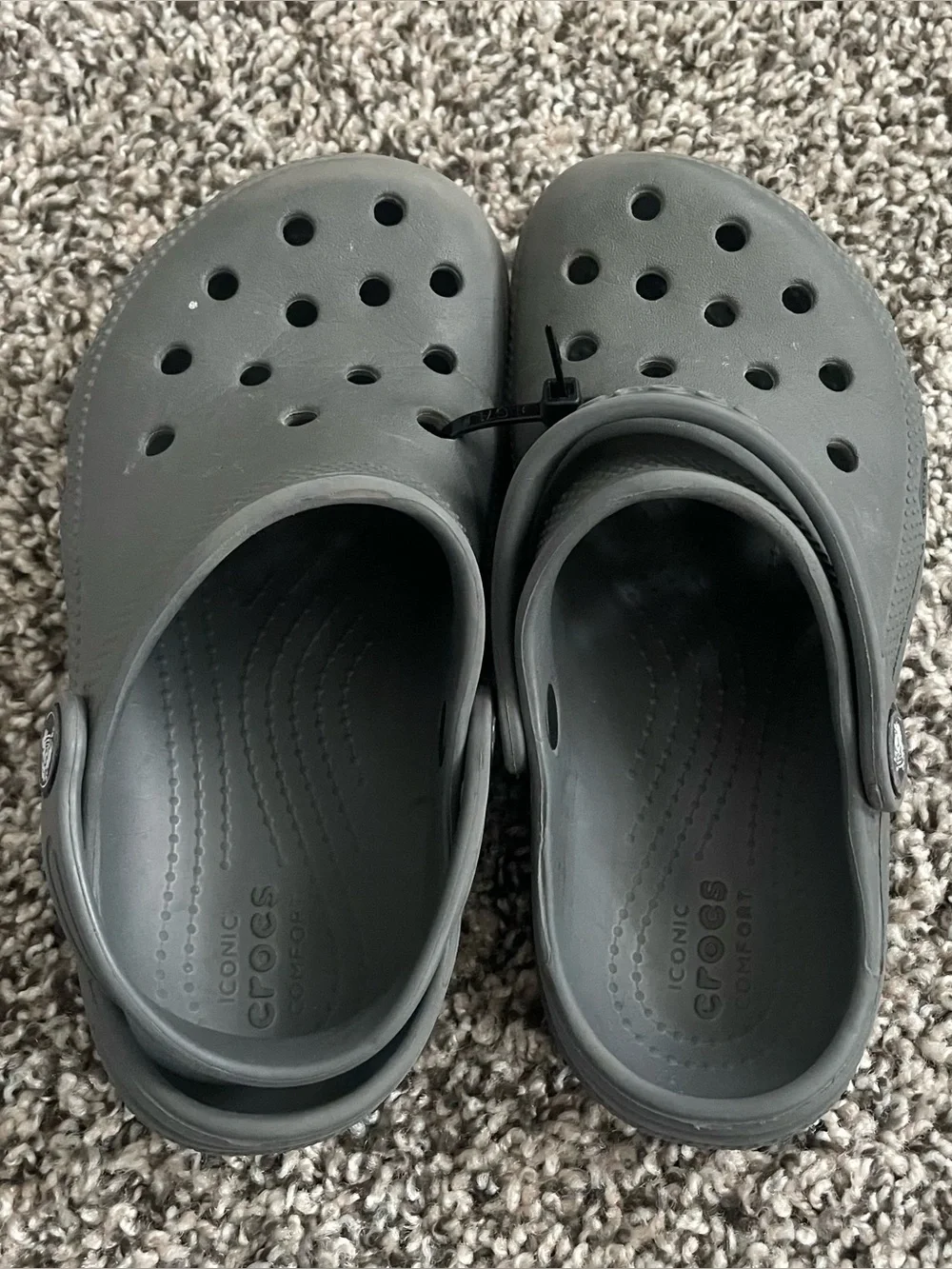 CROCS Kids Classic Clog in Charcoal Gray